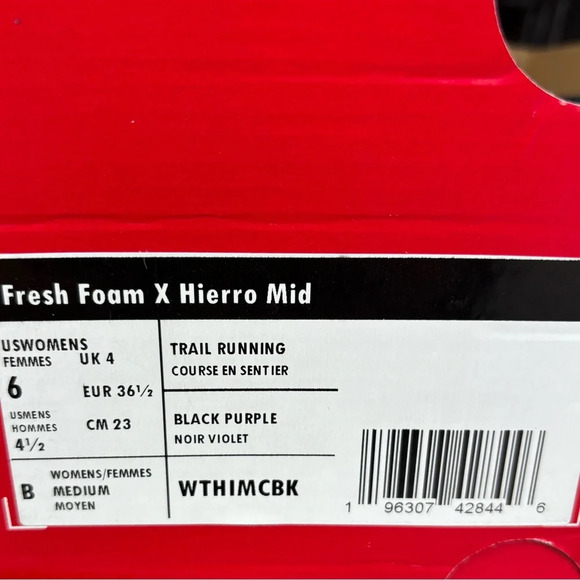 New Balance Women's Size US 9 Fresh Foam x Hierro HT - Picture 12 of 12